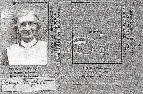 Nurse Moffett's passport