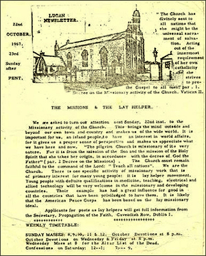 an early edition of the Lucan Newsletter from 1967